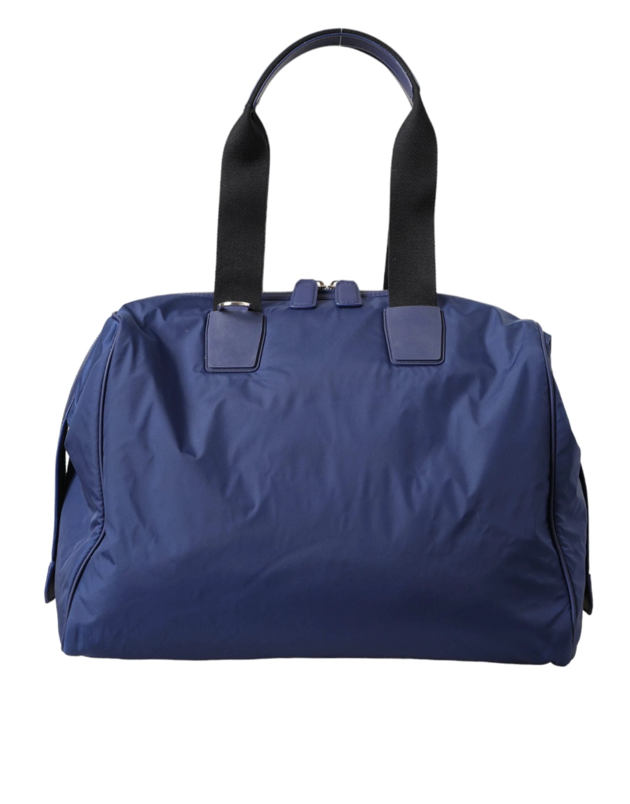 Dolce & Gabbana Blue Nylon Calfskin Hand Shoulder Duffel Bag by Dolce & Gabbana