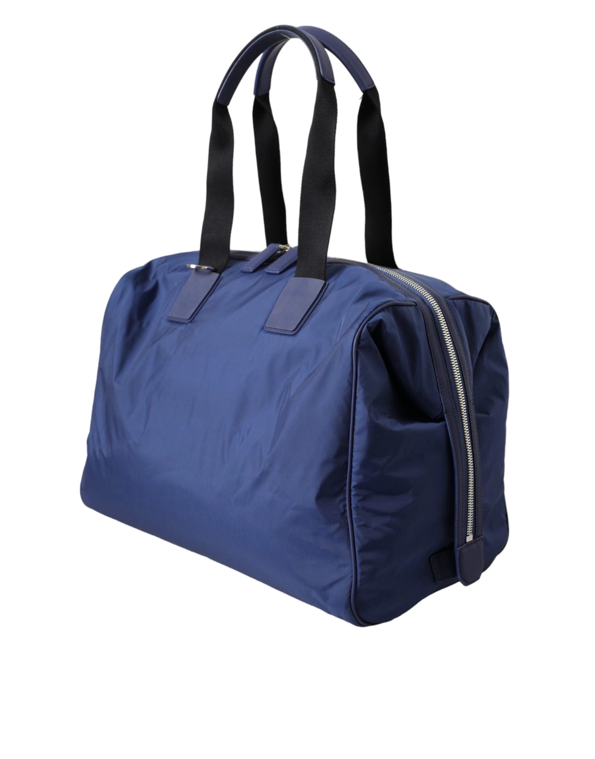 Dolce & Gabbana Blue Nylon Calfskin Hand Shoulder Duffel Bag by Dolce & Gabbana