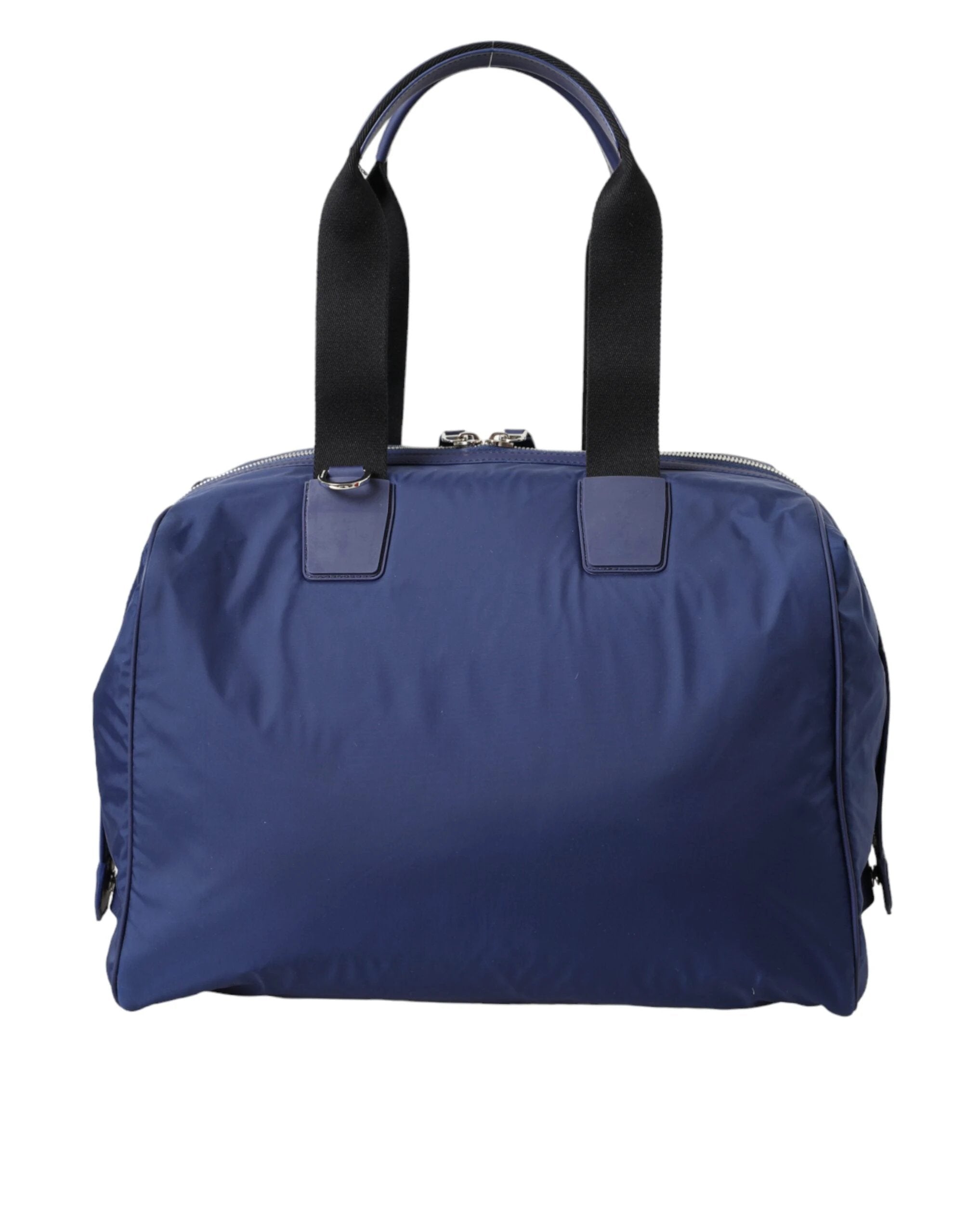 Dolce & Gabbana Blue Nylon Calfskin Hand Shoulder Duffel Bag by Dolce & Gabbana