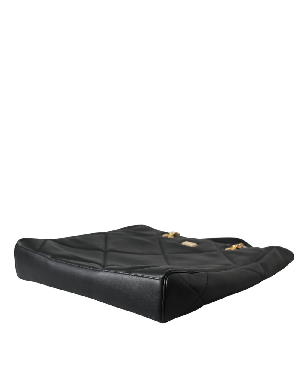 Dolce & Gabbana Black Leather JUNGLE Quilted Shopping Tote Bag by Dolce & Gabbana