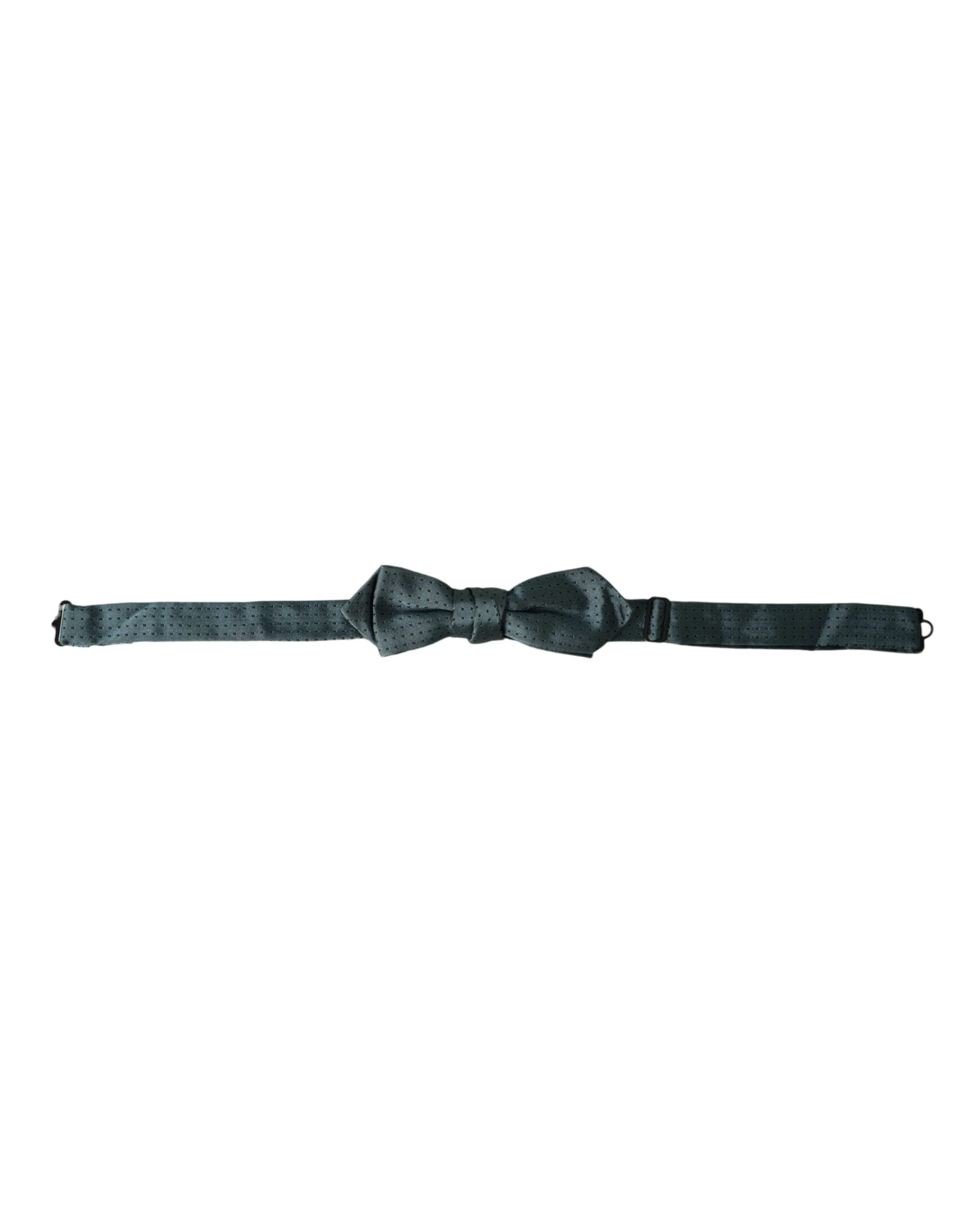 Dolce & Gabbana Green Silk Fantasy Adjustable Neck Men Papillon Bow Tie by Dolce & Gabbana