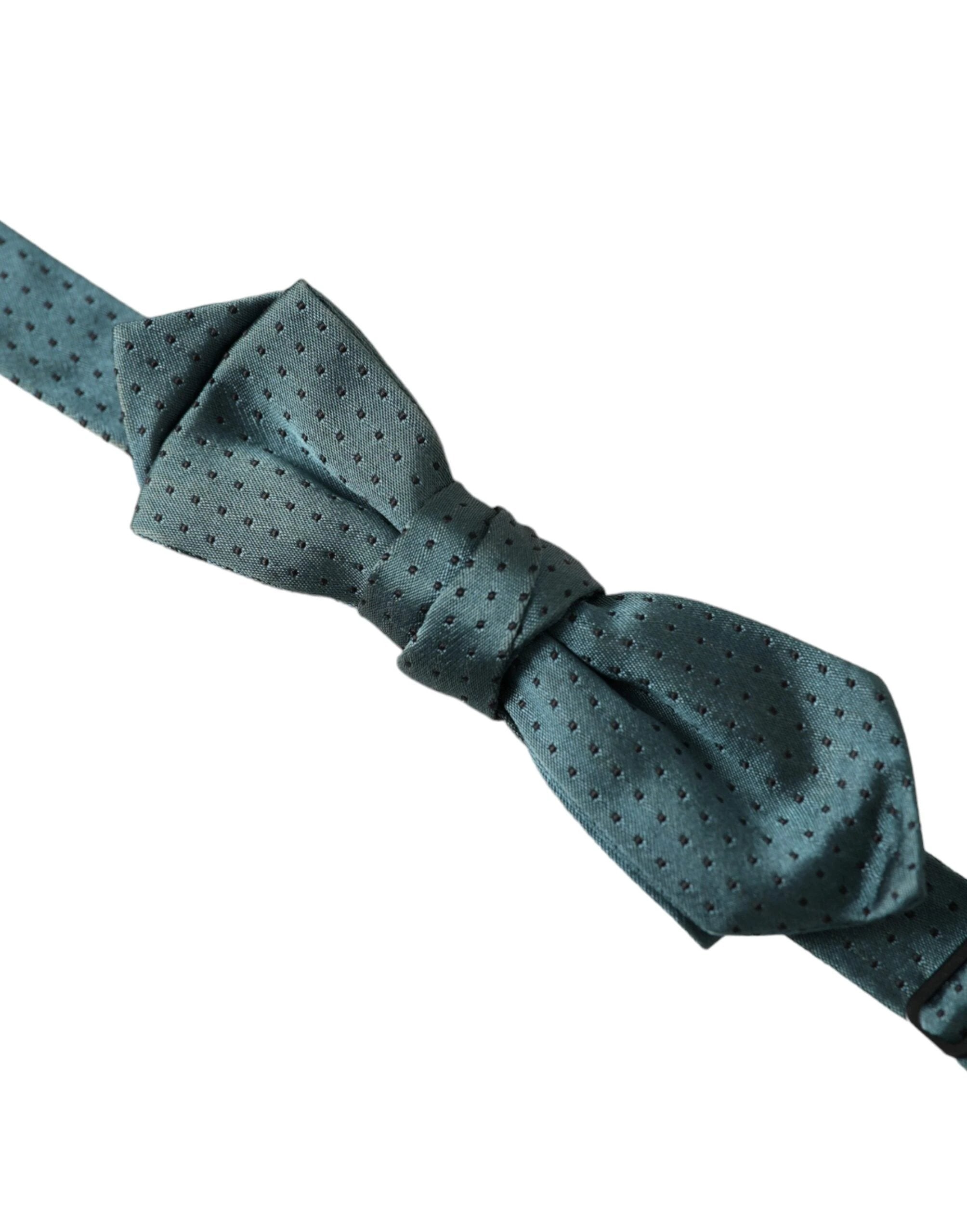 Dolce & Gabbana Green Silk Fantasy Adjustable Neck Men Papillon Bow Tie by Dolce & Gabbana