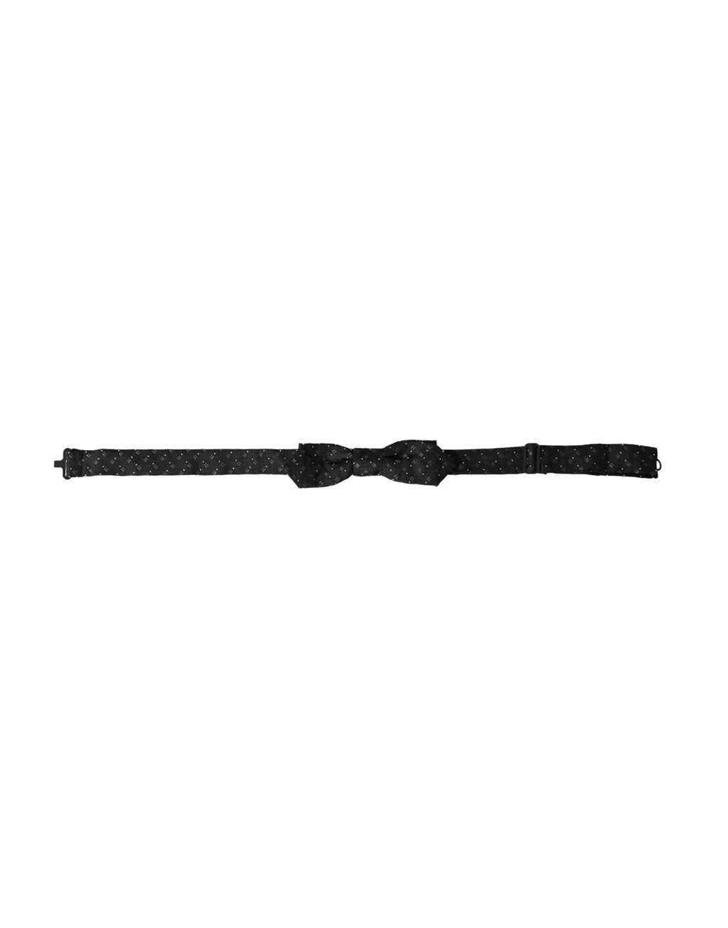 Dolce & Gabbana Black Silk Patterned Adjustable Neck Men Papillon Bow Tie by Dolce & Gabbana