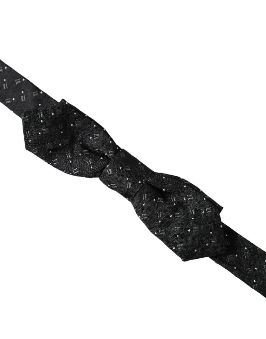 Dolce & Gabbana Black Silk Patterned Adjustable Neck Men Papillon Bow Tie by Dolce & Gabbana