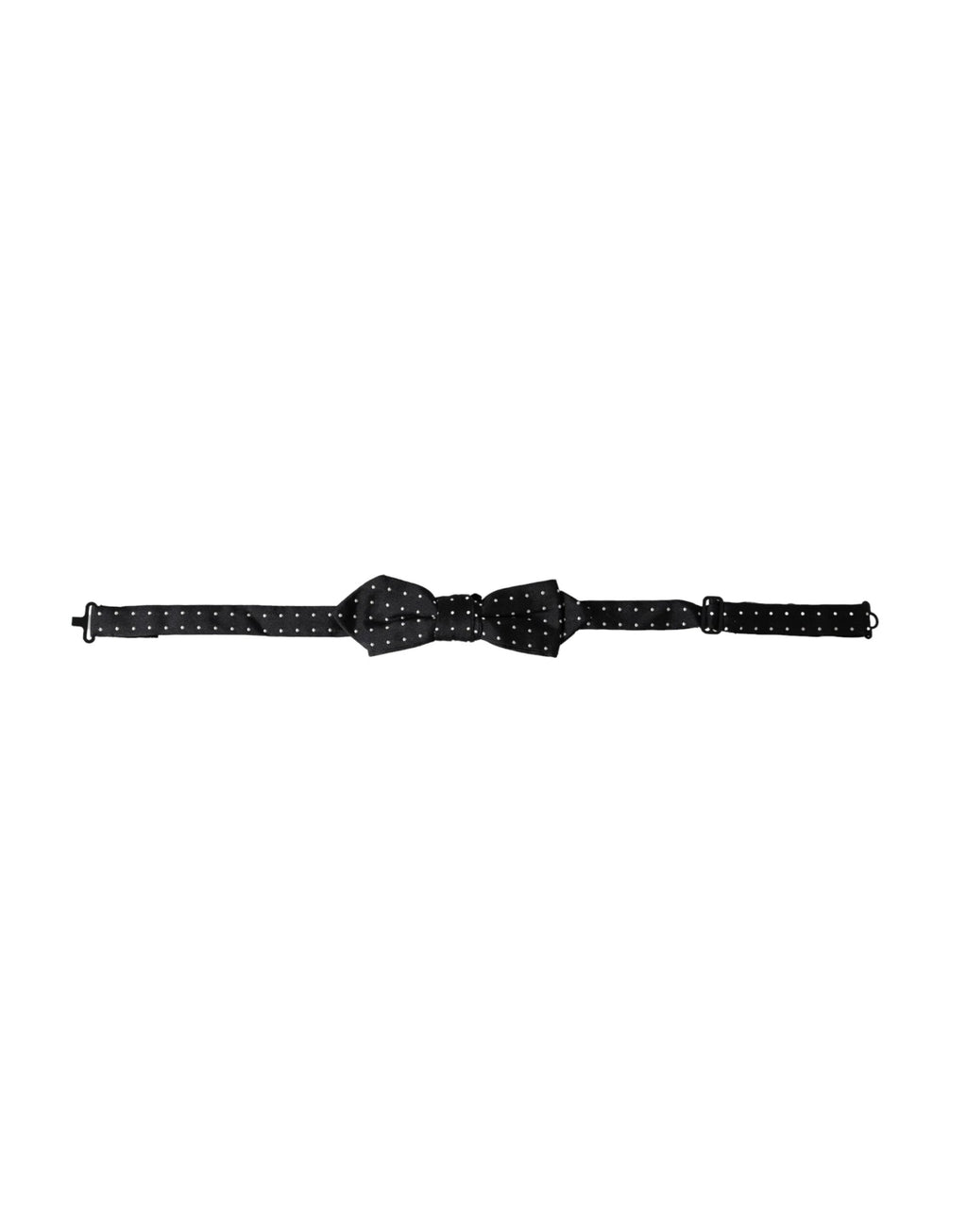 Dolce & Gabbana Black Silk Polka Dot Adjustable Neck Men Papillon Bow Tie by Dolce & Gabbana