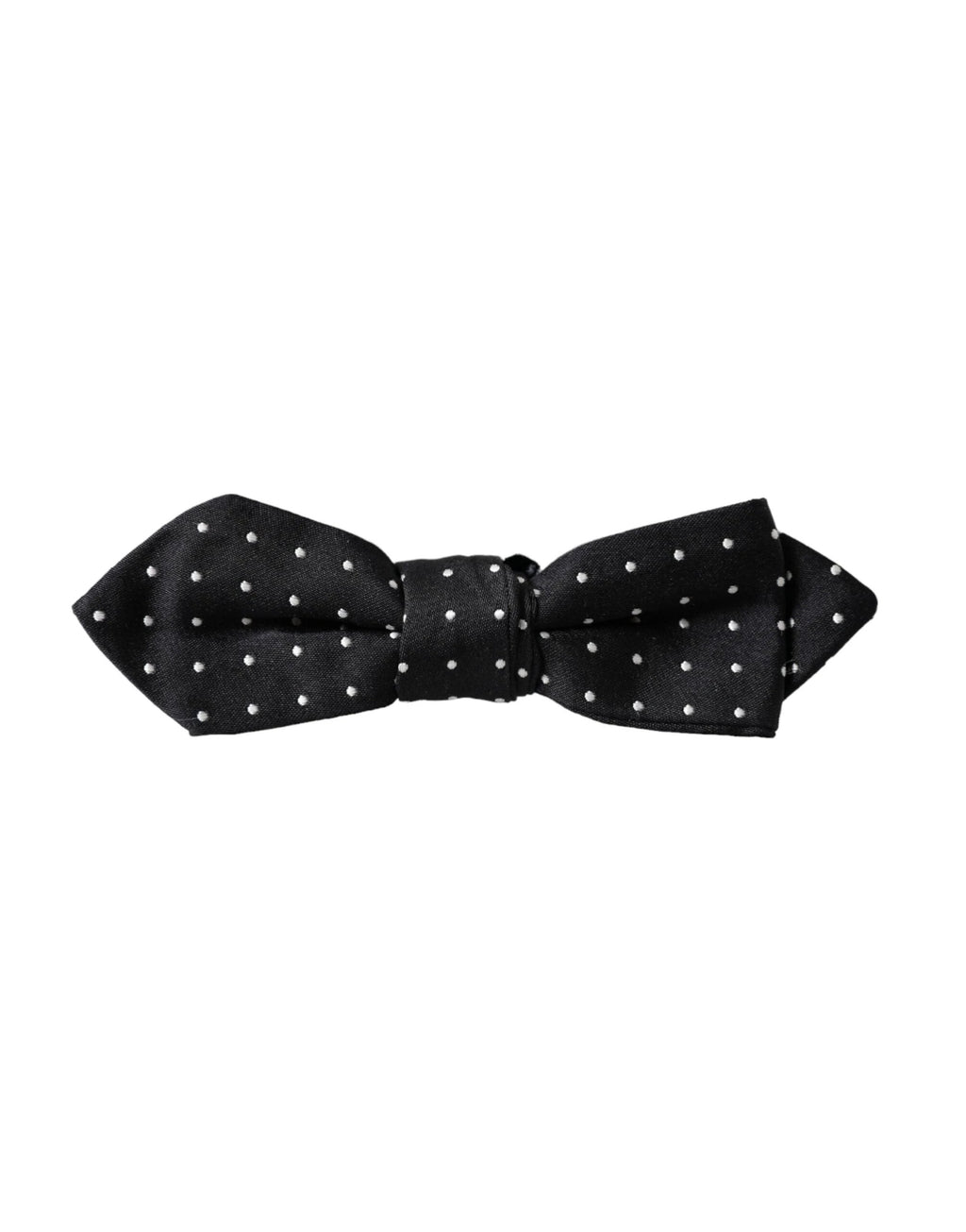 Dolce & Gabbana Black Silk Polka Dot Adjustable Neck Men Papillon Bow Tie by Dolce & Gabbana