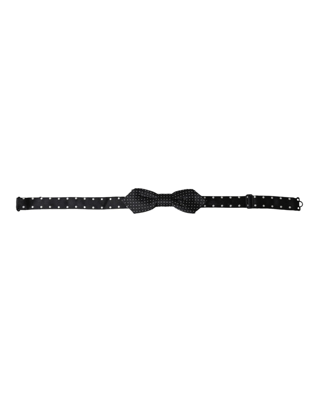 Dolce & Gabbana Black Silk Polka Dot Adjustable Neck Men Papillon Bow Tie by Dolce & Gabbana