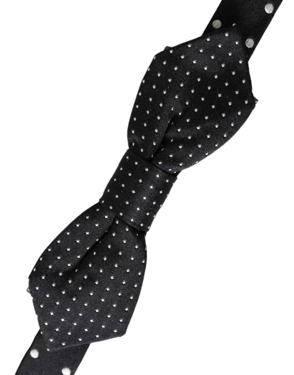 Dolce & Gabbana Black Silk Polka Dot Adjustable Neck Men Papillon Bow Tie by Dolce & Gabbana