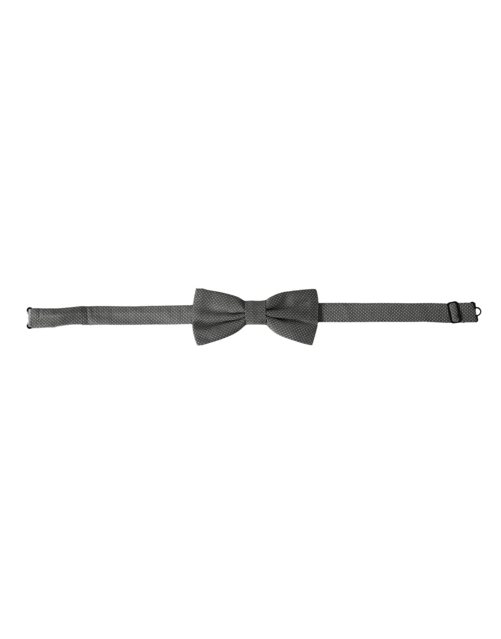 Dolce & Gabbana Gray Silk Patterned Adjustable Neck Men Papillon Bow Tie by Dolce & Gabbana