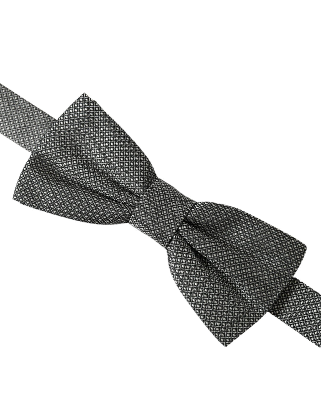 Dolce & Gabbana Gray Silk Patterned Adjustable Neck Men Papillon Bow Tie by Dolce & Gabbana