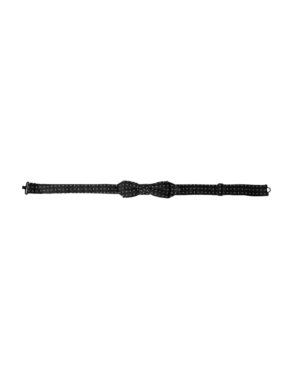 Dolce & Gabbana Black Silk Patterned Adjustable Neck Men Papillon Bow Tie by Dolce & Gabbana