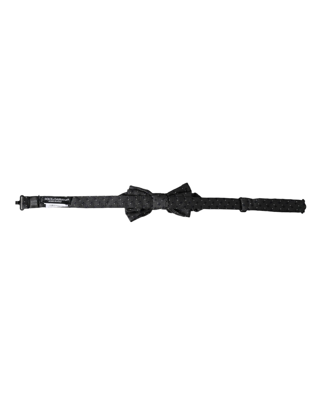 Dolce & Gabbana Black Silk Patterned Adjustable Neck Men Papillon Bow Tie by Dolce & Gabbana