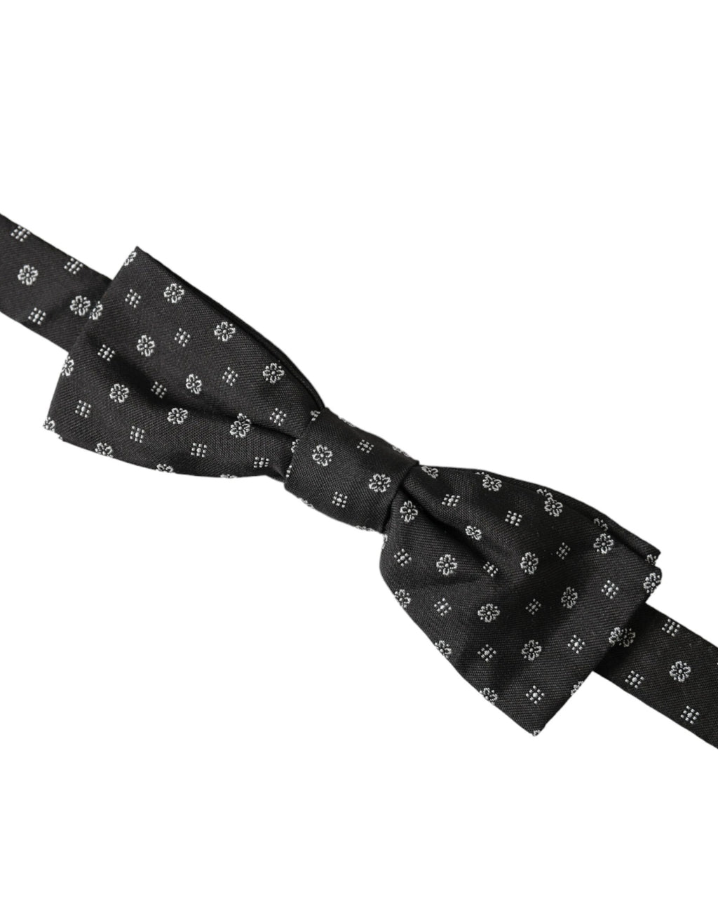 Dolce & Gabbana Black Silk Fantasy Adjustable Neck Men Papillon Bow Tie by Dolce & Gabbana