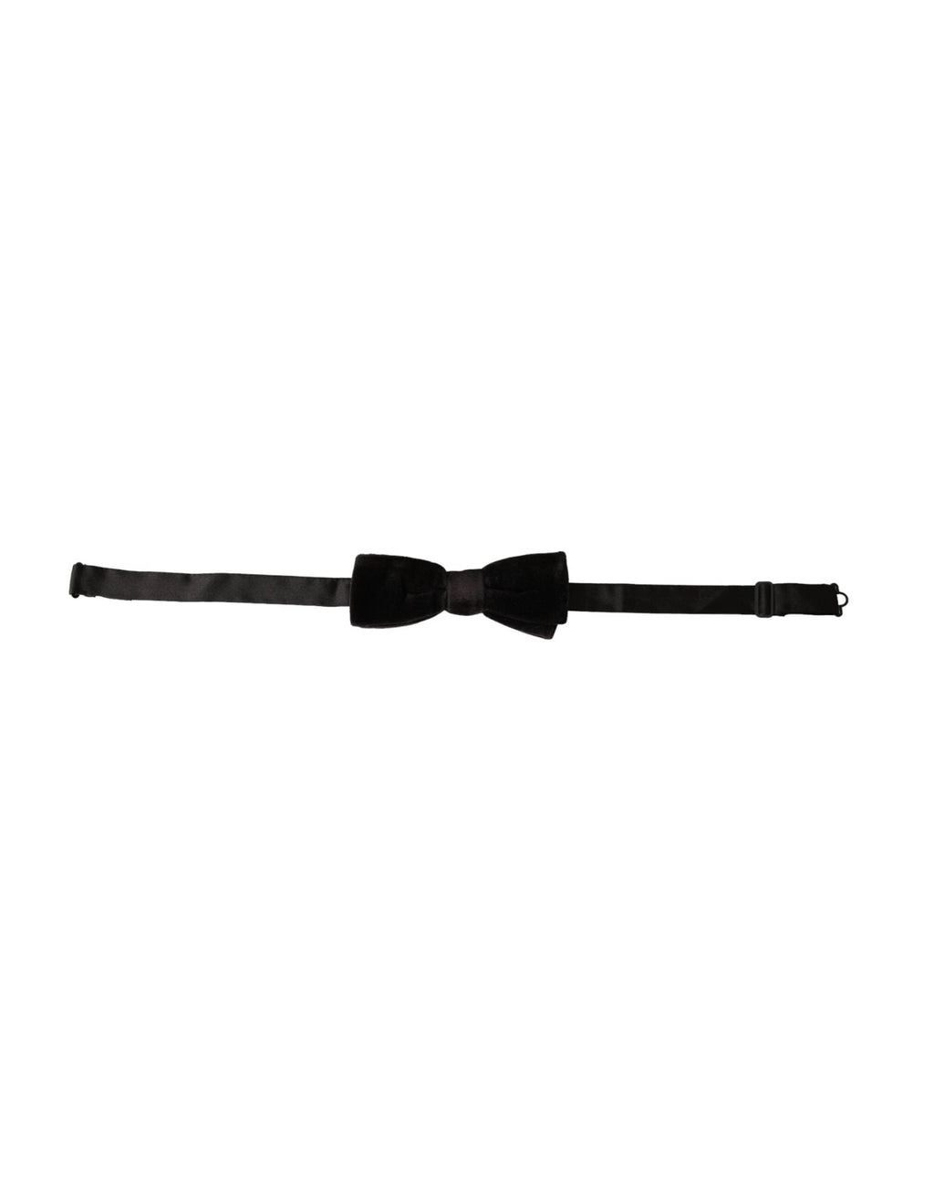 Dolce & Gabbana Black Velvet Cotton Adjustable Neck Men Bow Tie by Dolce & Gabbana
