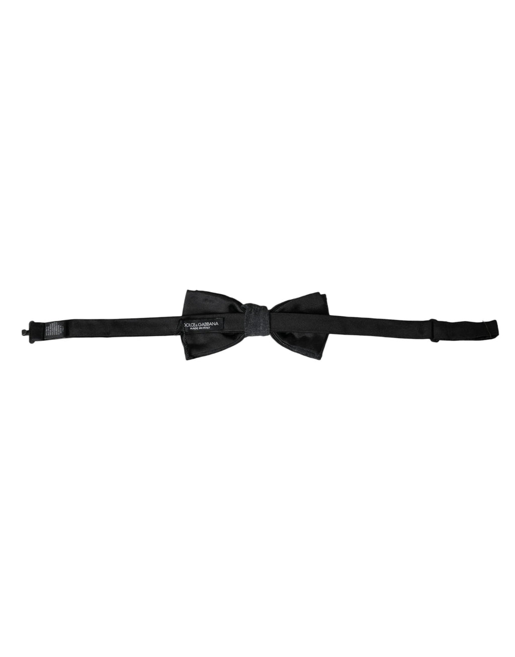 Dolce & Gabbana Dark Gray Silk Adjustable Neck Men Bow Tie by Dolce & Gabbana