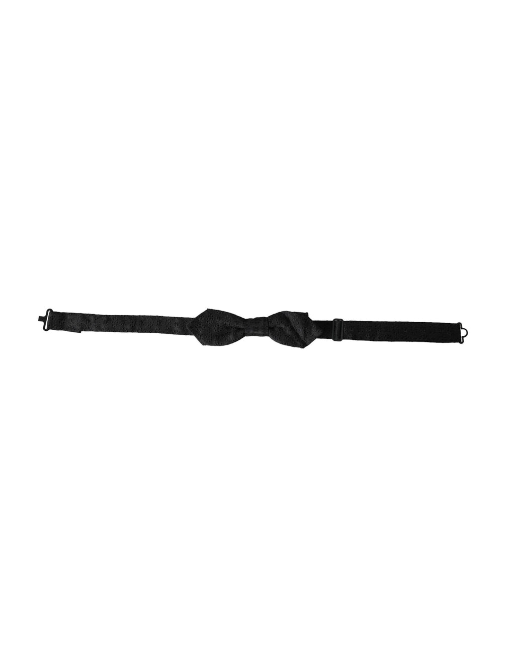Dolce & Gabbana Black Silk Fantasy Adjustable Neck Men Bow Tie by Dolce & Gabbana