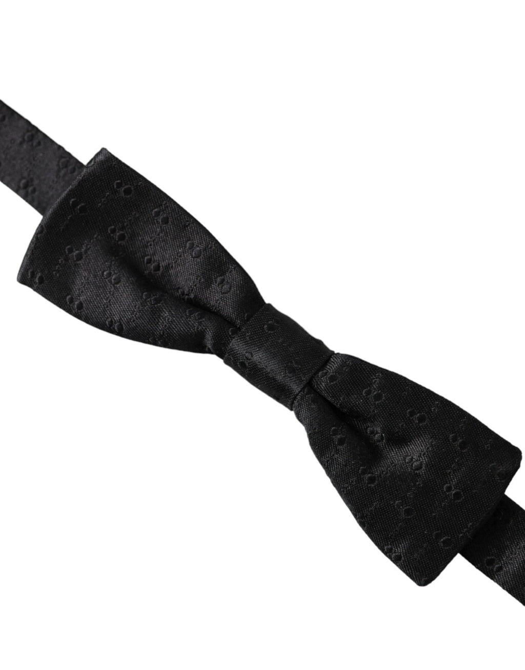 Dolce & Gabbana Black Silk Patterned Adjustable Neck Men Bow Tie by Dolce & Gabbana