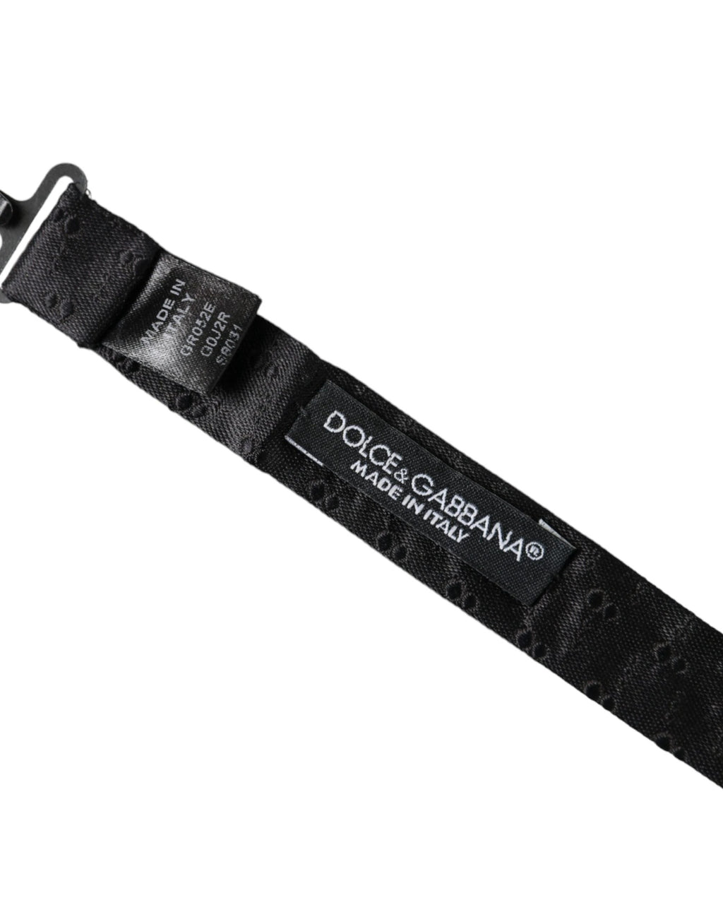 Dolce & Gabbana Black Silk Patterned Adjustable Neck Men Bow Tie by Dolce & Gabbana