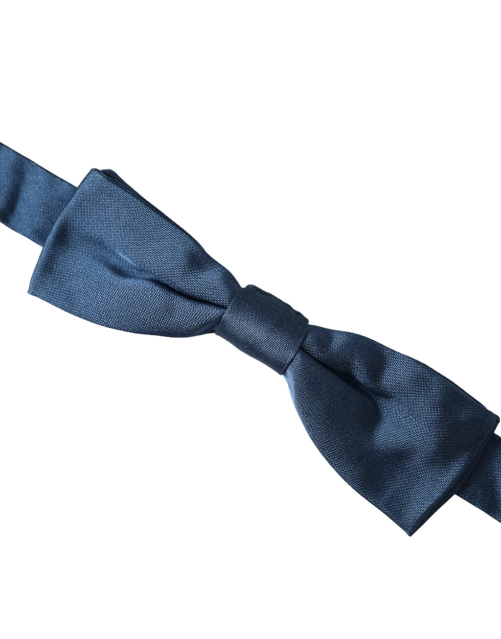 Dolce & Gabbana Blue Satin Silk Adjustable Neck Men Bow Tie by Dolce & Gabbana