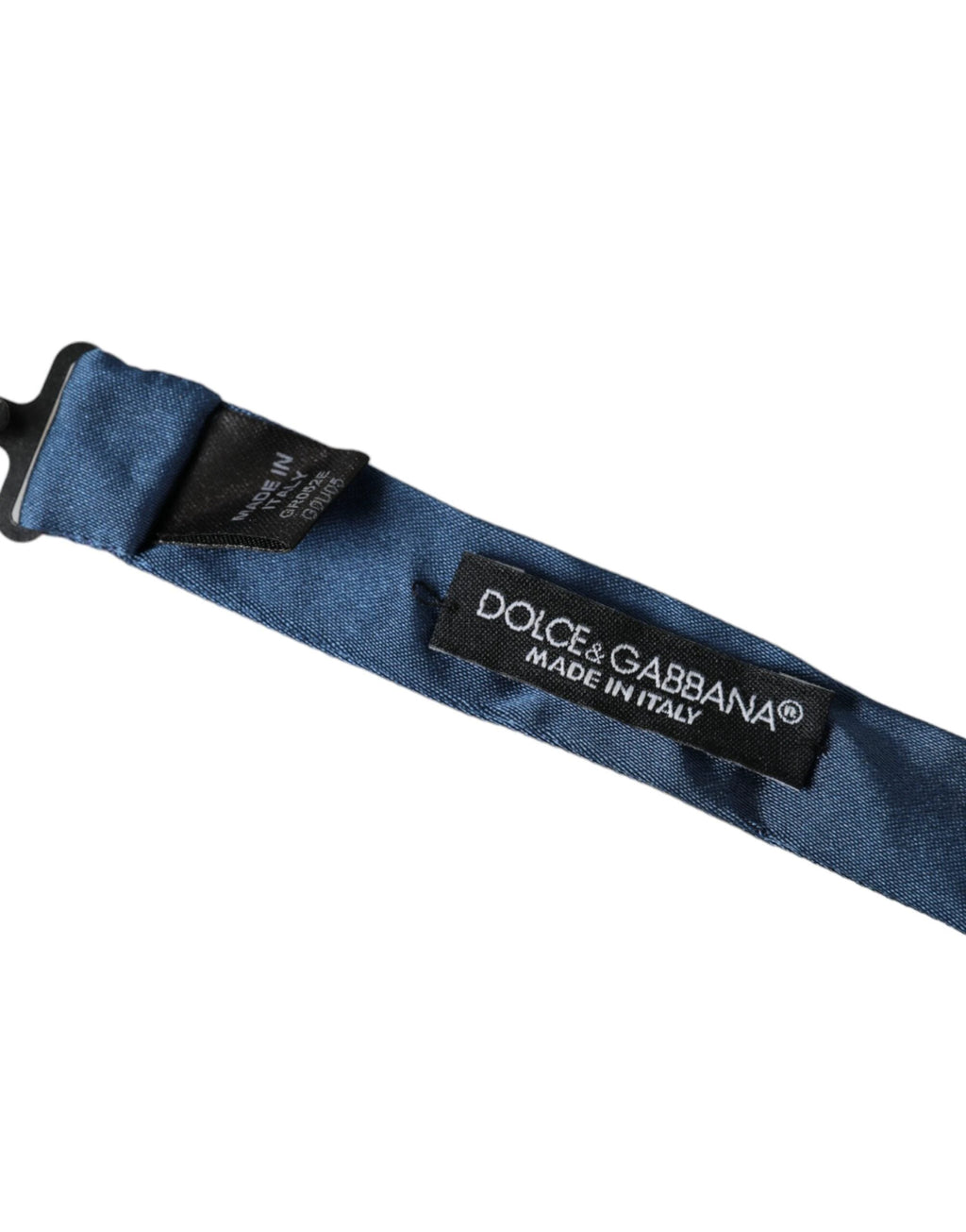 Dolce & Gabbana Blue Satin Silk Adjustable Neck Men Bow Tie by Dolce & Gabbana