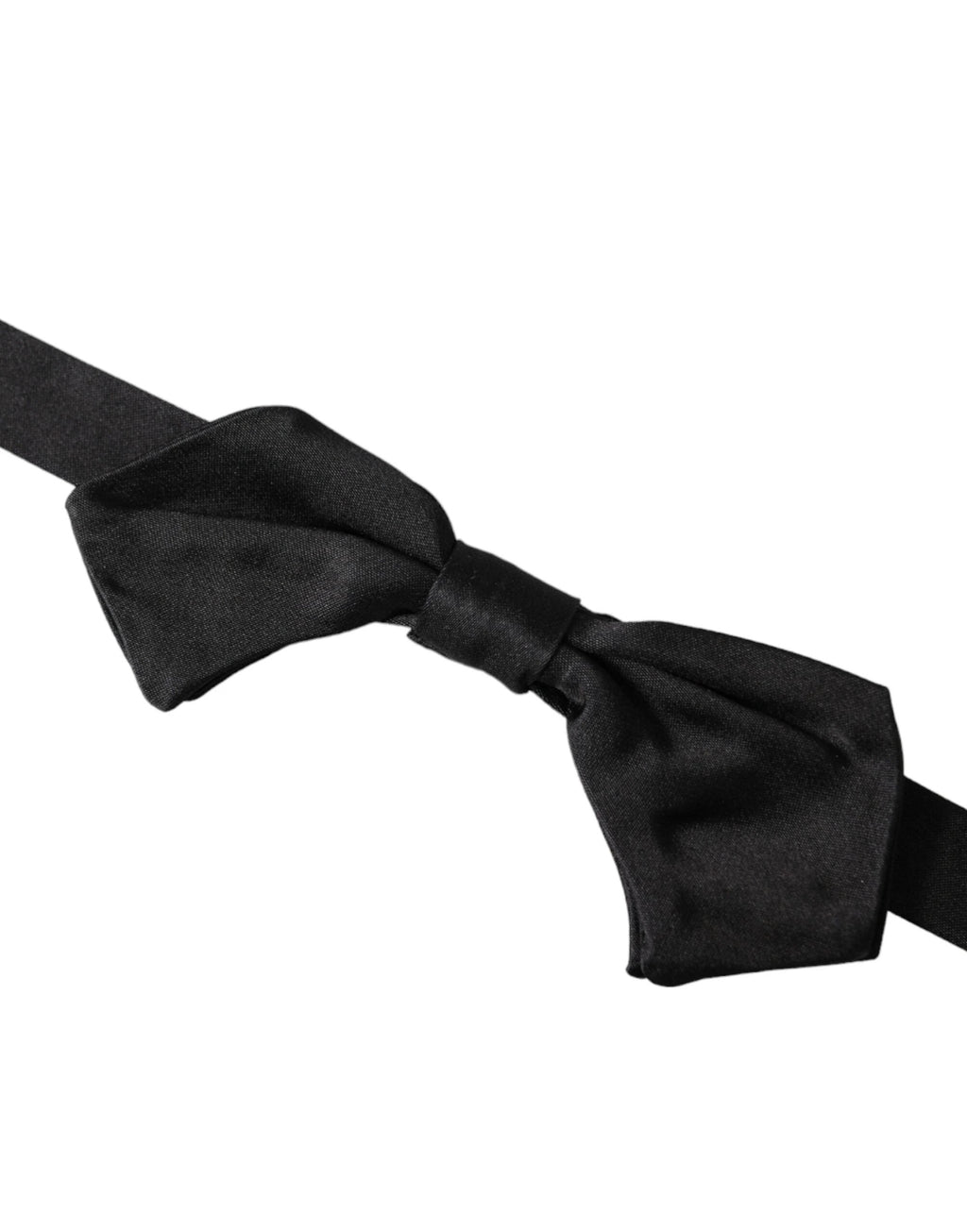 Dolce & Gabbana Black Satin Silk Adjustable Neck Men Bow Tie by Dolce & Gabbana
