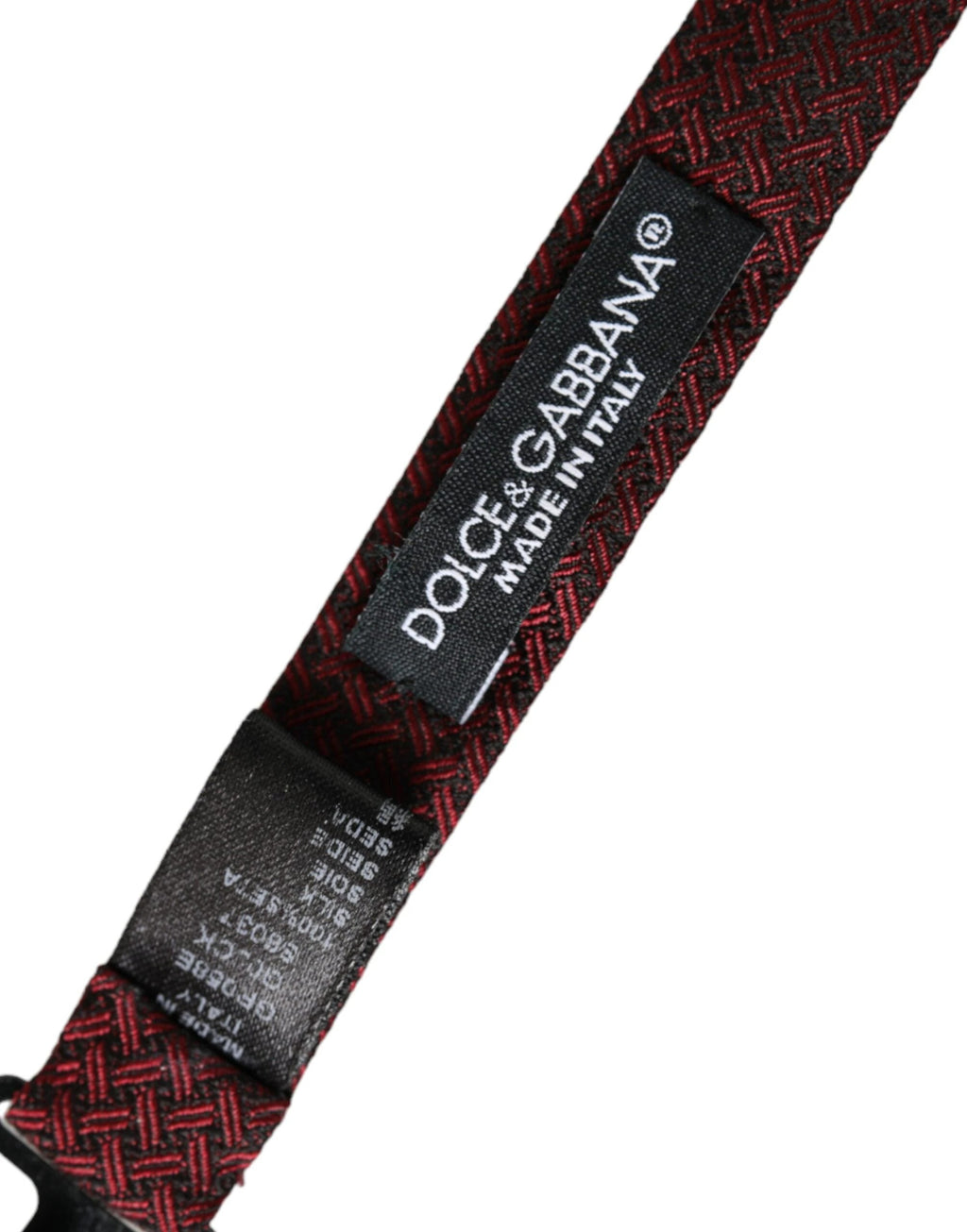 Dolce & Gabbana Red Silk Fantasy Adjustable Neck Men Bow Tie by Dolce & Gabbana