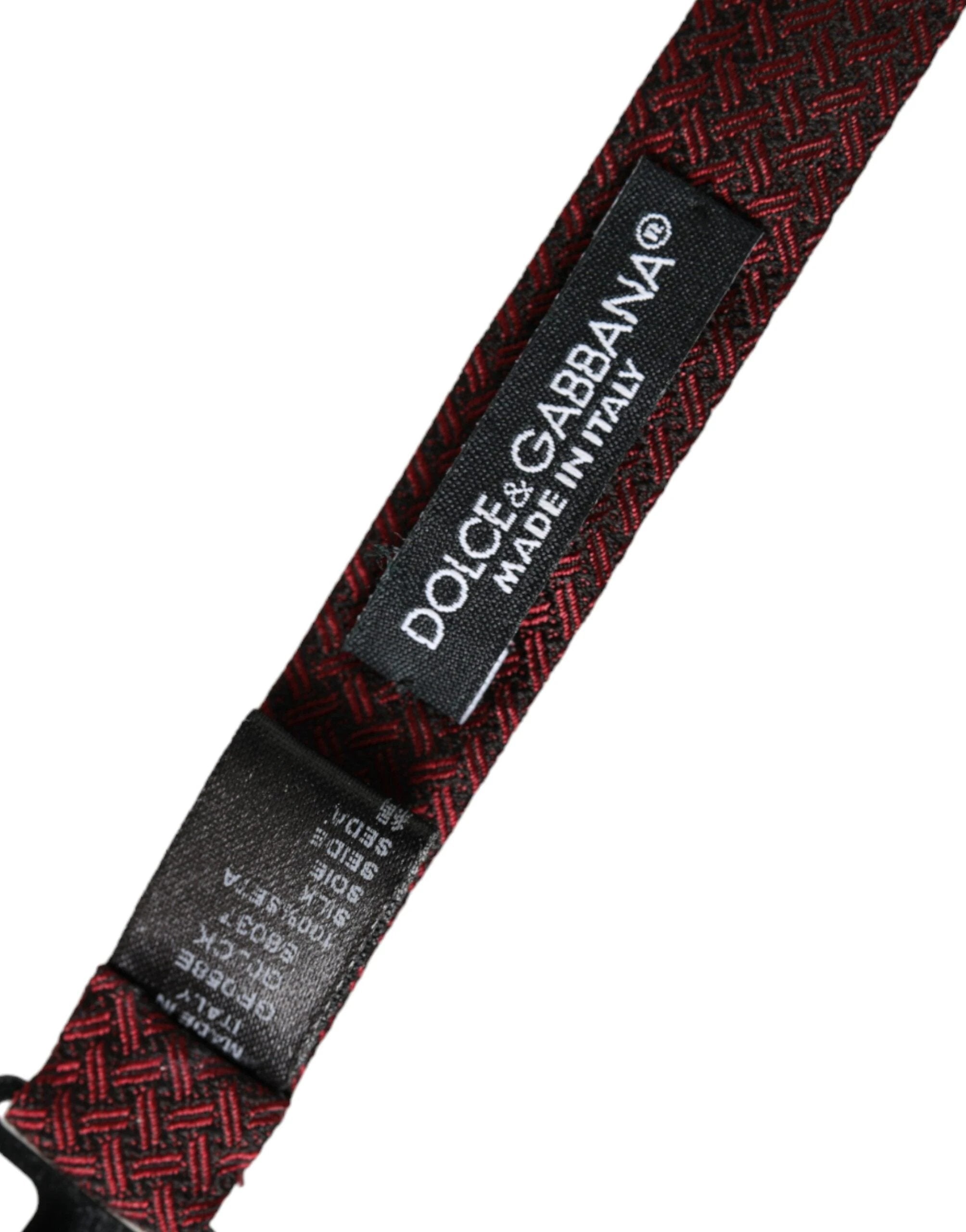 Dolce & Gabbana Red Silk Fantasy Adjustable Neck Men Bow Tie by Dolce & Gabbana