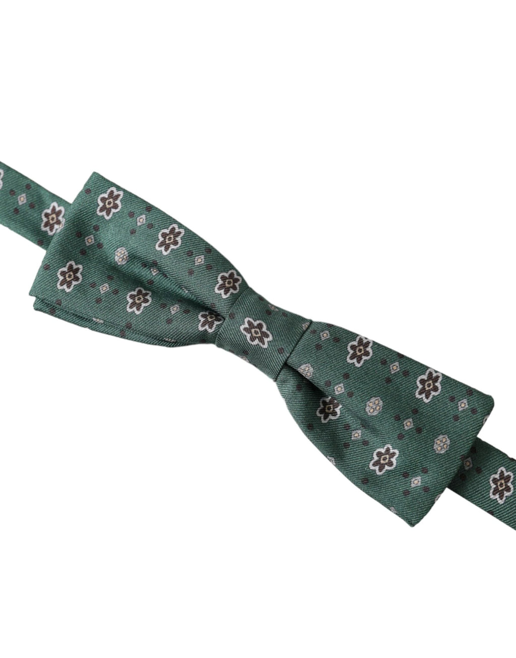 Dolce & Gabbana Mint Green Floral Adjustable Neck Men Bow Tie by Dolce & Gabbana