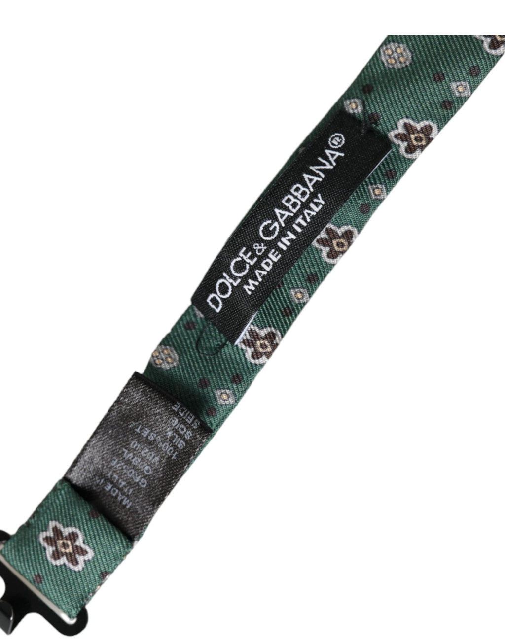 Dolce & Gabbana Mint Green Floral Adjustable Neck Men Bow Tie by Dolce & Gabbana