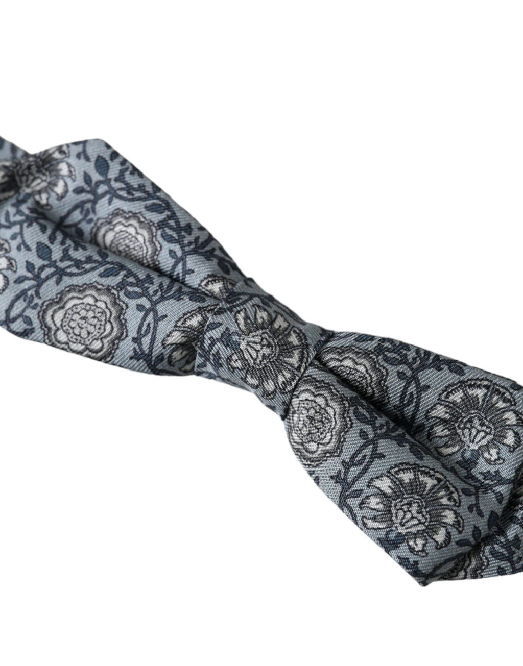 Dolce & Gabbana Gray Silk Patterned Adjustable Neck Men Bow Tie by Dolce & Gabbana