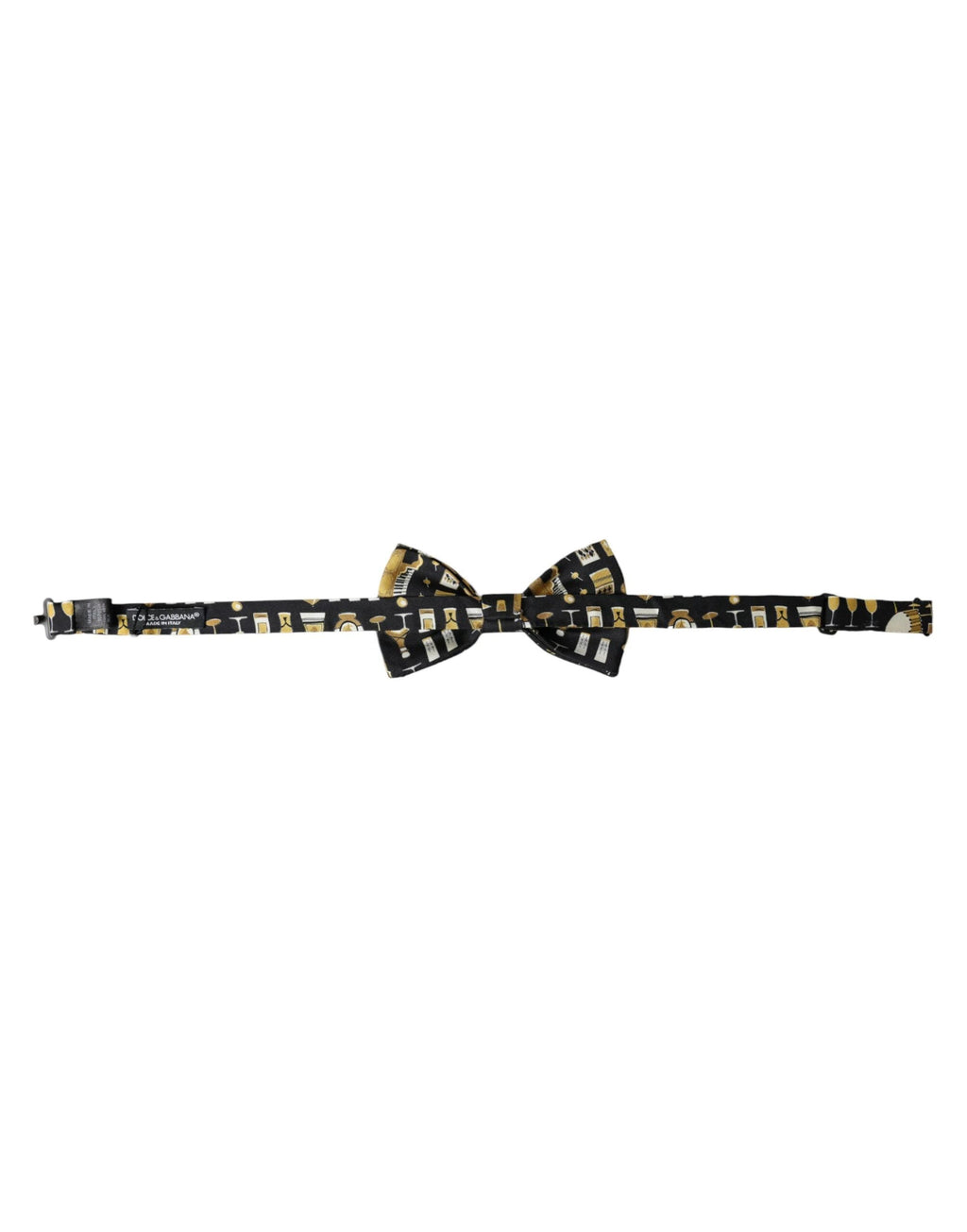 Dolce & Gabbana Black Silk Cocktail Adjustable Neck Men Bow Tie by Dolce & Gabbana