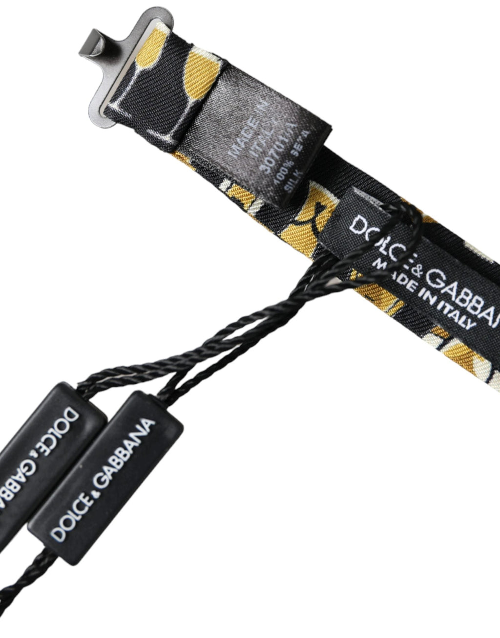 Dolce & Gabbana Black Silk Cocktail Adjustable Neck Men Bow Tie by Dolce & Gabbana