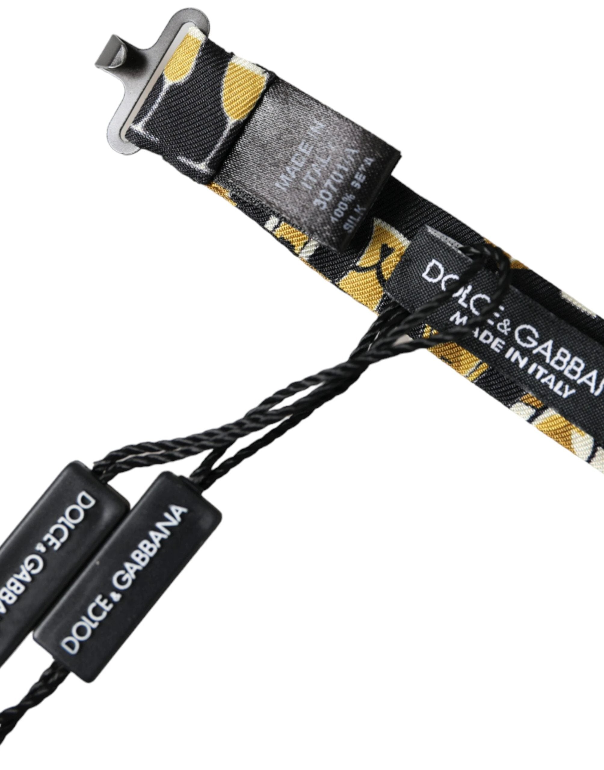 Dolce & Gabbana Black Silk Cocktail Adjustable Neck Men Bow Tie by Dolce & Gabbana