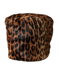 Dolce & Gabbana Brown Leopard Fur Women Bucket Hat by Dolce & Gabbana