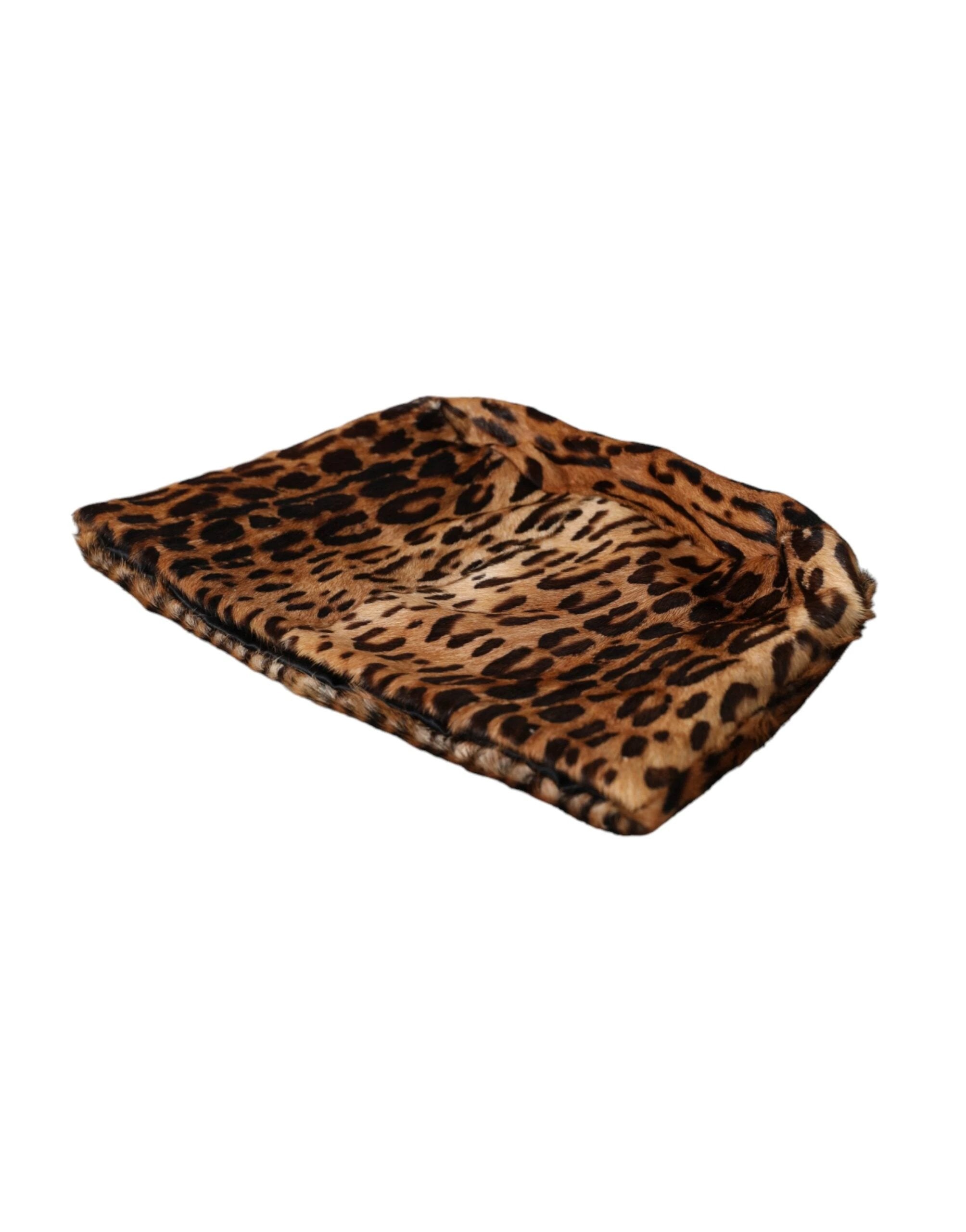 Dolce & Gabbana Brown Leopard Fur Women Bucket Hat by Dolce & Gabbana