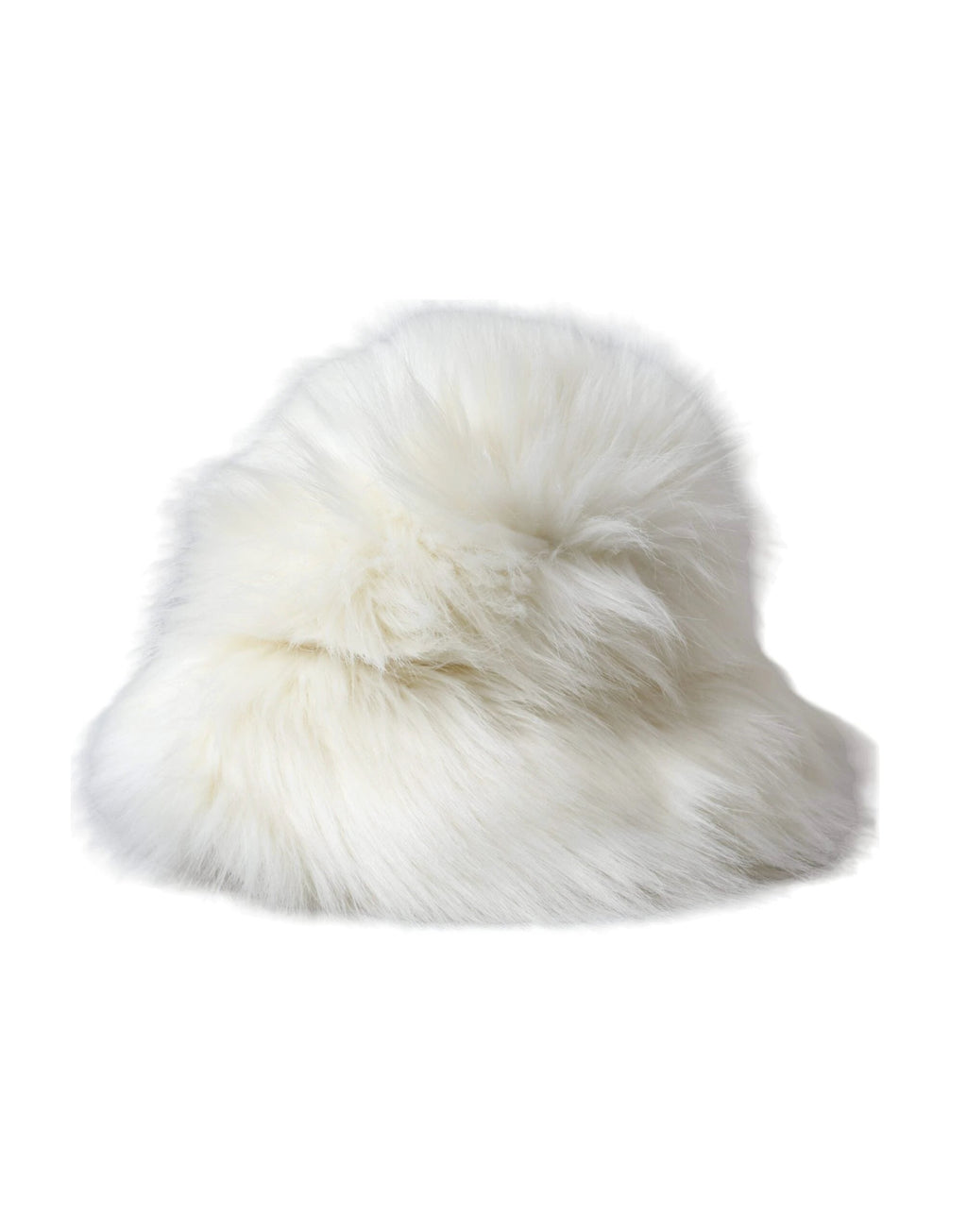 Dolce & Gabbana White Acrylic Fur Womens Bucket Hat by Dolce & Gabbana