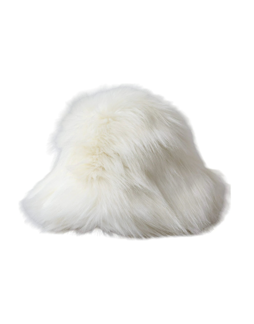 Dolce & Gabbana White Acrylic Fur Womens Bucket Hat by Dolce & Gabbana