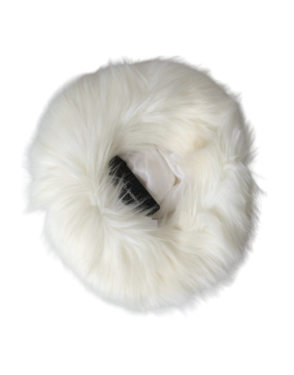 Dolce & Gabbana White Acrylic Fur Womens Bucket Hat by Dolce & Gabbana