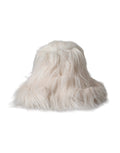 Dolce & Gabbana Off White Acrylic Fur Womens Bucket Hat by Dolce & Gabbana