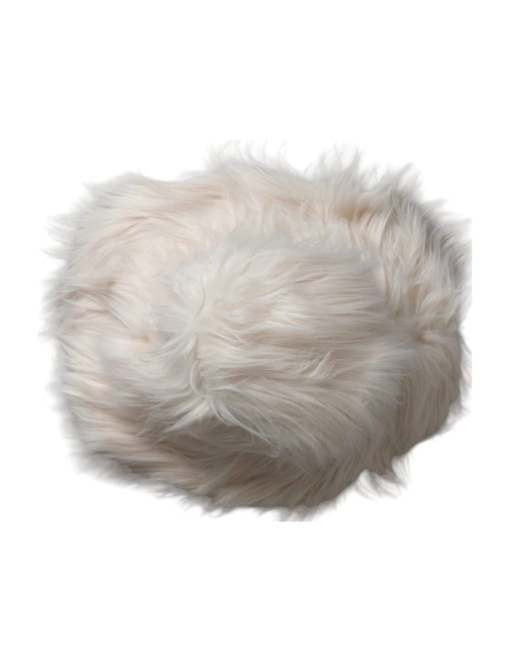 Dolce & Gabbana Off White Acrylic Fur Womens Bucket Hat by Dolce & Gabbana