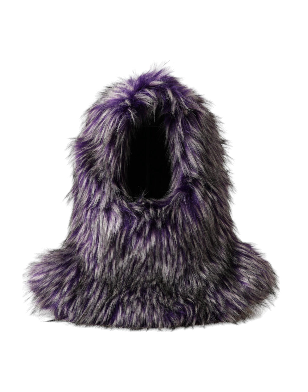 Dolce & Gabbana Purple Faux Fur Whole Head Wrap Hat by Dolce & Gabbana