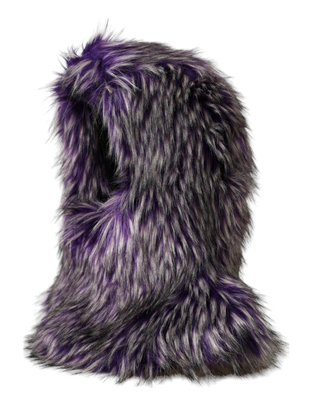 Dolce & Gabbana Purple Faux Fur Whole Head Wrap Hat by Dolce & Gabbana