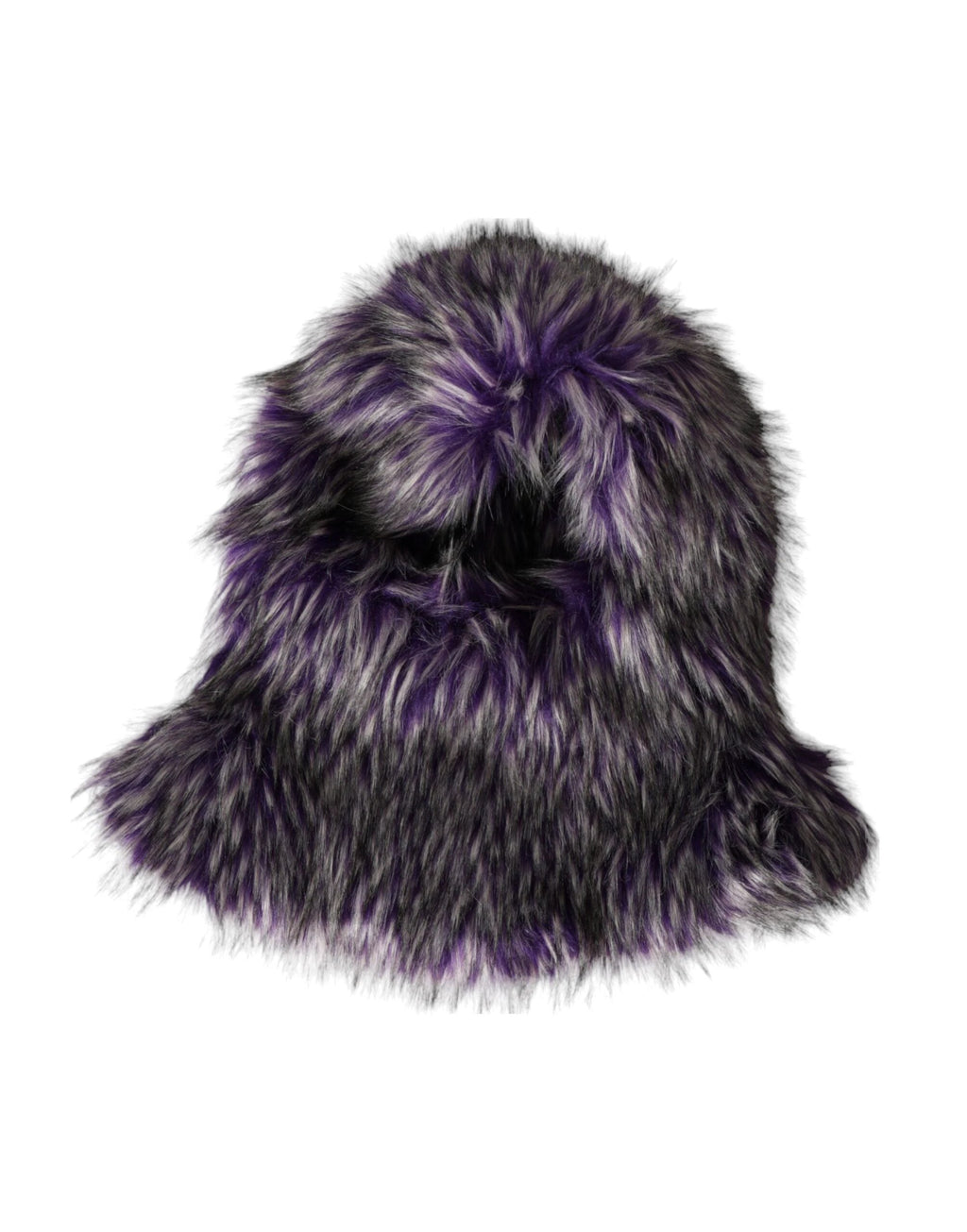 Dolce & Gabbana Purple Faux Fur Whole Head Wrap Hat by Dolce & Gabbana