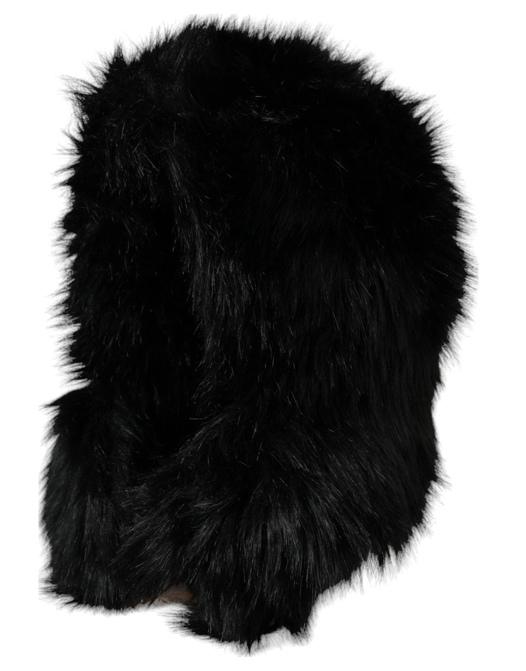 Dolce & Gabbana Black Faux Fur Whole Head Wrap Hat by Dolce & Gabbana