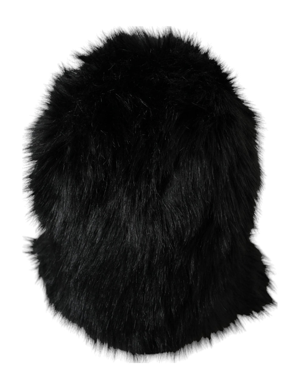 Dolce & Gabbana Black Faux Fur Whole Head Wrap Hat by Dolce & Gabbana