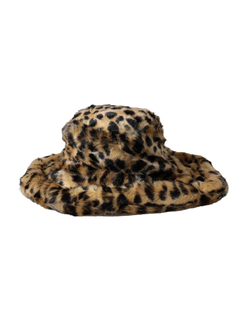 Dolce & Gabbana Brown Leopard Fur Women Bucket Hat by Dolce & Gabbana