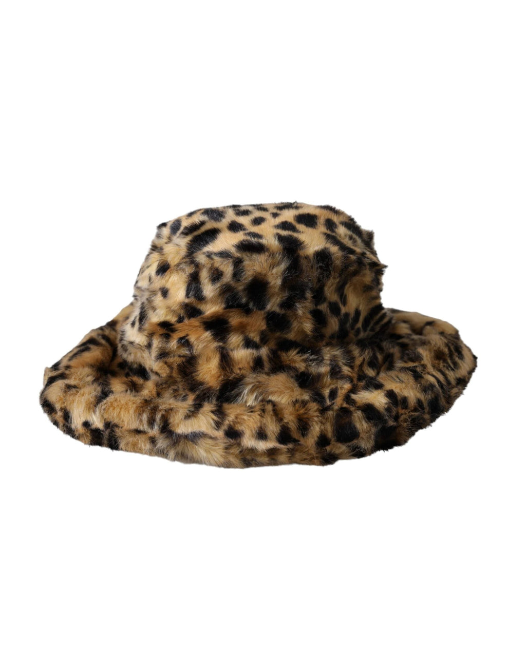 Dolce & Gabbana Brown Leopard Fur Women Bucket Hat by Dolce & Gabbana