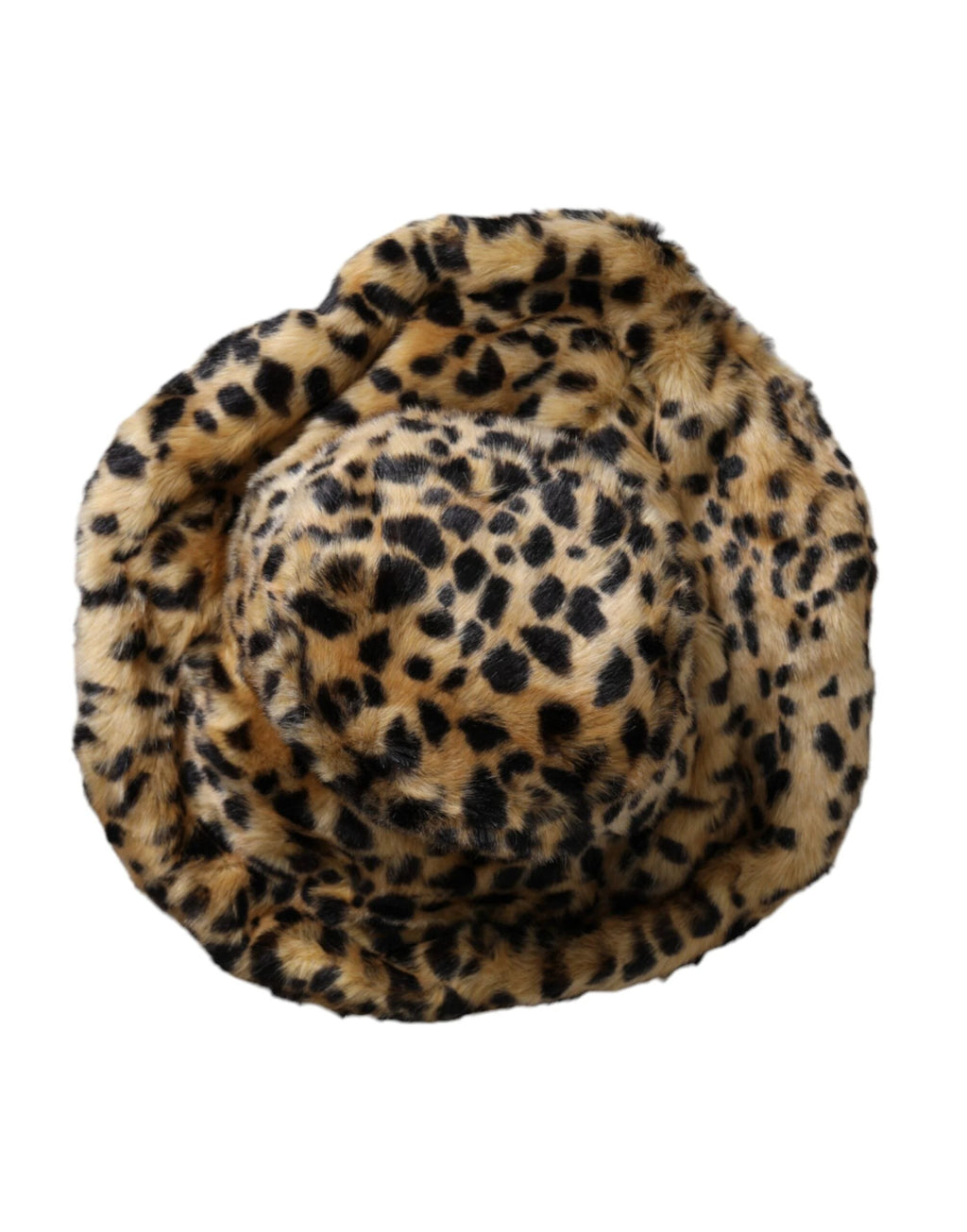 Dolce & Gabbana Brown Leopard Fur Women Bucket Hat by Dolce & Gabbana