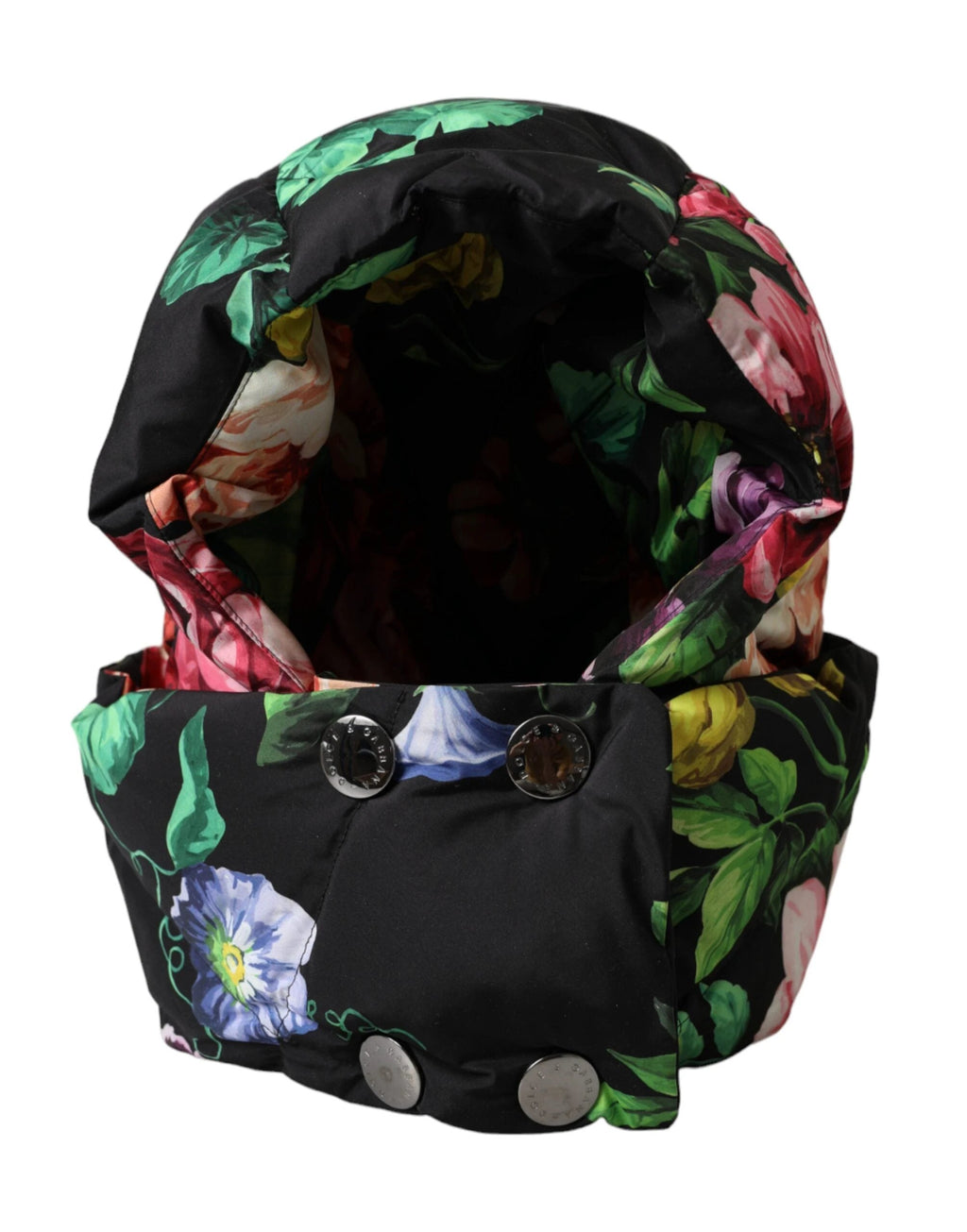 Dolce & Gabbana Black Floral Print Whole Head Wrap Hat by Dolce & Gabbana