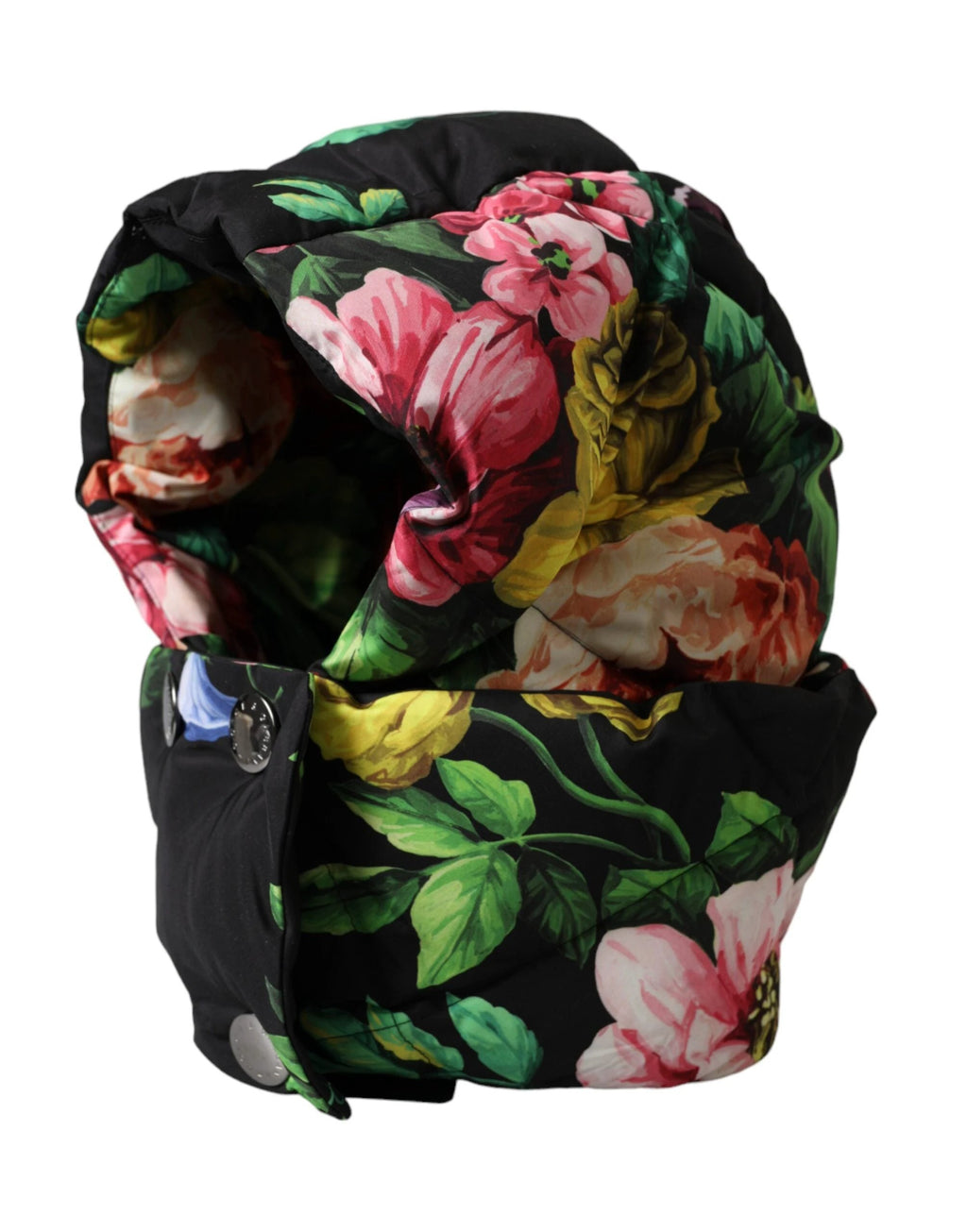 Dolce & Gabbana Black Floral Print Whole Head Wrap Hat by Dolce & Gabbana
